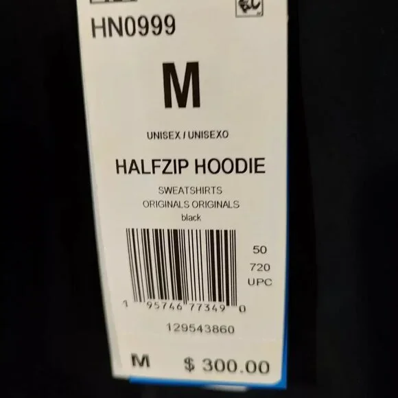 Adidas Originals Unisex Blue Version High Shine Hoodie Black HN0999 Size…